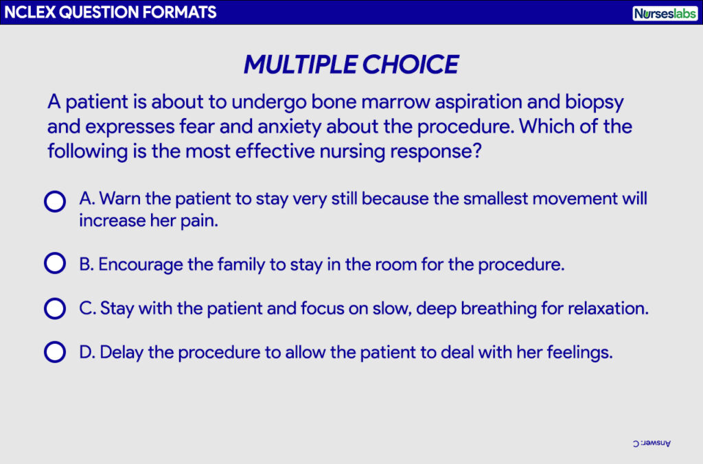 Multiple choice questions format