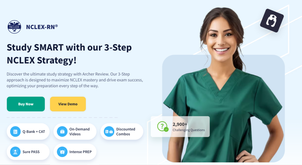 Archer Review NCLEX dashboard