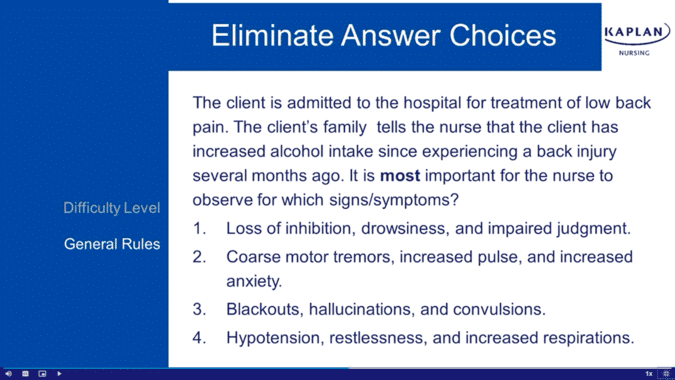 Kaplan’s NCLEX content review slides